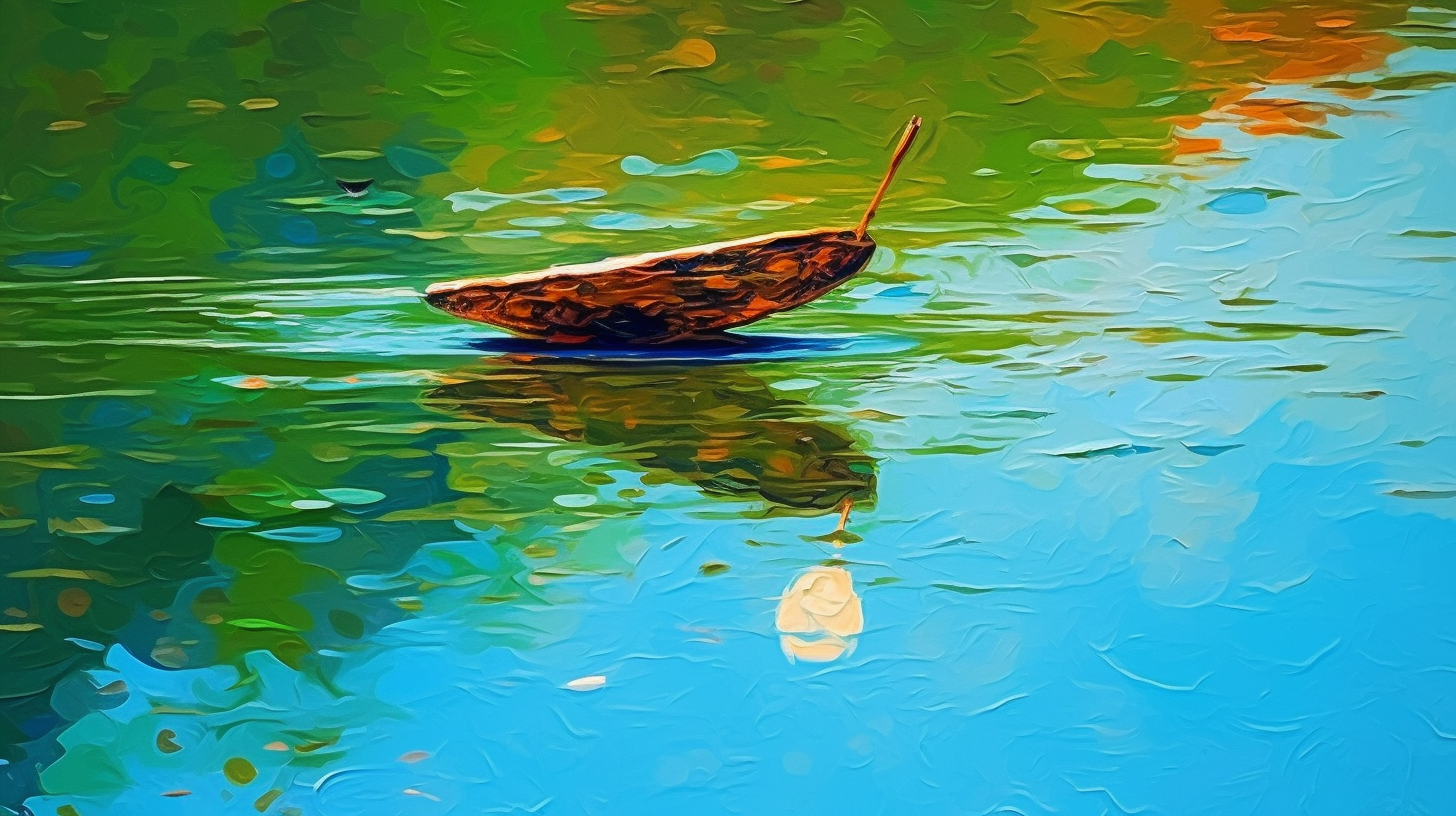 A dynamic Pickleball game in the style of Claude Monet